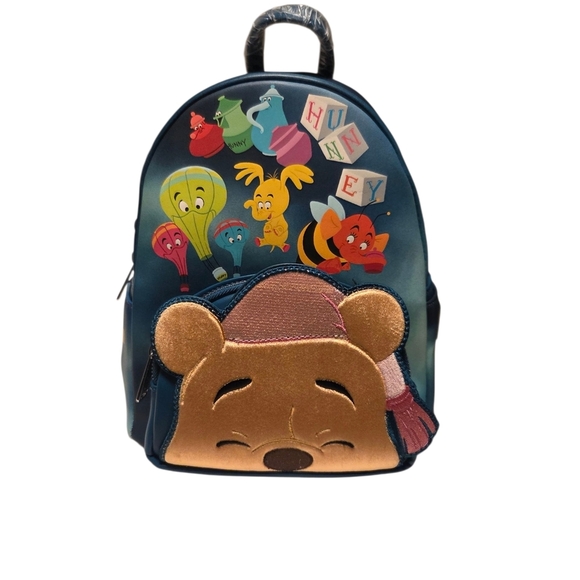 Disney's Other - Loungefly Blue and Gold Winnie the Pooh Kids Backpack
